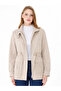 Women's Mock Neck Belt Piece Medium Length Trench Coat Glori - 2
