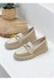 D26Ya-7680 Buckle Detail Genuine De Leather cm Padded Sole Loa Loafers Shoes Women