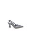 Ceylan 92 Women's Silver Shimmering Closed Toe Open Back Stiletto Heel U Evening Dress Shoes