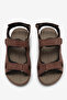 Women's Tan Comfortable Fit PU Sole Velcro Sandals - 2