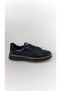 Genuine Leather Men's Sneakers – Rubber Sole Lace-Up Casual Black Sports Shoes - 7