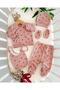 Baby 100% Cotton Dried Rose Heart 5-Piece Newborn Hospital Discharge Set Yk171787