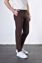 Regular Fit Elastic Waist Fabric Trousers - 3