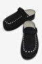 Women's Black Comfortable Fit Stone Shoes Buckled Sandals - 4