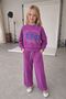 Girl's Cute Teddy Bear Family Bears Printed Tracksuit Set – Casual Comfortable Combination Set - 2