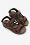 Women's Tan Comfortable Fit PU Sole Velcro Sandals - 3