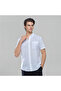 Men's Slim Linen Cotton Short-Sleeve Shirt - 7