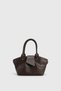 Women's Bitter Brown Small Crossbody Bag with Flap and Knot Detail, Casual Stylish Mini Shoulder Bag