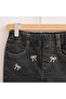 Baby Girl Bow Embroidered Denim Pants - 5