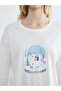 Ecru Crew Neck Christmas Themed Women's Pajama Set (S6) - 3