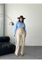 High Waist Stone Color Pants – Wide Leg, Stylish & Casual Combination - 3