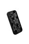 iPhone 13 Pro Compatible Black Silicone Case Shockproof with Camera Protection Star Patterned - 3