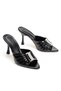 Women's High Stiletto Heel U Stone Detailed Stylish Slippers - 3