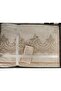 French Kordena Lace Piece Velvet Prayer Rug Set - 2