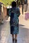 Blue Color Ethnic Patterned Shirt Dress - G1 - 3