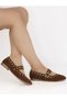 Women's Brown Buckled Troklu Ballet Flats Shoes - 4