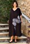 Plus Size Dress That Hides the Kilos with Black Laser Stone - 2