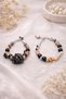 Black Obsidian - Orange Agate - Hematite Stone Handmade Bohemian Double Bracelet/Style, Stylish, Unique