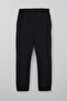 Boys' Sweatpants with Elastic Waist and Cuff, with Lace Accessories, 4-8 Years Old, Dark Gray Melange - 2