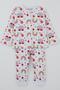 Baby Girl Pajama Set Rainbow Tale Floral Print 4 Months-1 Year, White
