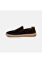 Men's Brown Perforated Casual Shoes Suede Leather Loafers - 3