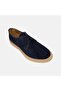 Men's Navy Blue Lace-Up Suede Classic Shoes - 7