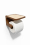 Toilet Paper Stand Hanger Holder with Shelf - Stylish Design Bathroom Organizer with Shelf - 4