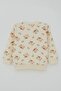 Baby Girl Tracksuit Set with Cute Bow and Teddy Bear, Patterned 6 Months-2 Years, Cream - 4