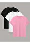 3-Piece Set 100% Cotton Oversized Basic T-Shirt Women's Comfortable Fit