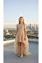 Sequined Girls' Evening Gown, Special Occasion Dress with Detachable Tulle Train, Wedding, Prom - 4