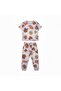 Pijama Set Cotton Fabric Capybara Patterned and Silvery Fabric - 5