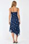 V-Neck Printed Body Fitted Lace Detailed Maxi Dress - 5
