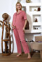 Pink Short Sleeve Maternity Pajama Set - 5