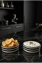 Modern Rhythm Series Black Striped 2-Piece Serving and Presentation Bowls Ceramic 14 cm Presentation Serving Bowls - 4