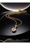 Interlocking Heart Steel Women's Necklace with Zircon Decoration 45 cm - 2