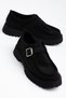 Women's Leather High-Sole Buckle Casual Shoes - 3