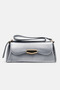 Light Gray Women's Shoulder Strap Bag Gold Buckled Stylish Model Women's Bag