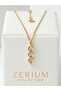 Spiral Design Women's Vip Necklace Tria Three Stone Series 45 cm - 2