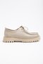 Women's Leather High-Sole Lace-Up Casual Shoes - 3
