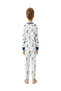 - -Boys Pajama Set – White Long Sleeve Cotton Blend Sleepwear, 4–10 Years - 5