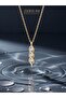 Spiral Design Women's Vip Necklace Tria Three Stone Series 45 cm - 5