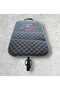 Gray Leather Car Seat Back Organizer with Fr Logo Auto Goods Organizer Pocketed Luxury Design - 3