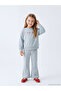 Gray Crew Neck Girls' Sweatshirt and Pants (S6) - 2