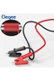 Cleqee P1047 2pcs Test Leads Right-angle Banana Plug to Fully Insulated Alligator Clips Wire Cabl... - 3