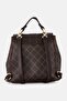 Women Graphic Print Backpack, Dark Brown - 2