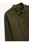 Regular Fit Classic Collar Cotton Long Sleeve Shirt - 5