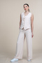 Women's Summer Beige Premium Vest Suit 1194 - 4