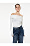 Long Sleeve Off-Shoulder Madonna Collar Knitwear Sweater - 2