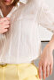 Women's White Patch Textured Long Sleeve Shirt Gml-19001428 - 5