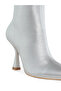 Women Metallic Pointed Toe Ankle Boots in Silver - 4